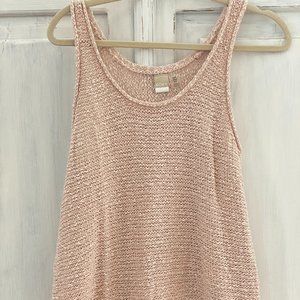 Roxy Light Pink Knit Tank Top